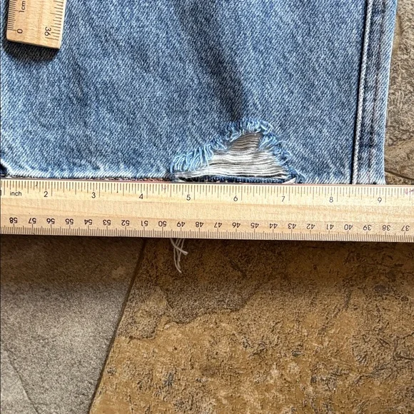 Judy Blue Distressed Straight Leg Jeans - Light Blue Rigid front - Picture 10 of 13